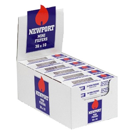NEWPORT - PLASTIC MINI FILTER - 36 PACK