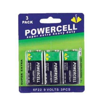 POWERCELL 9V - 3 PACK