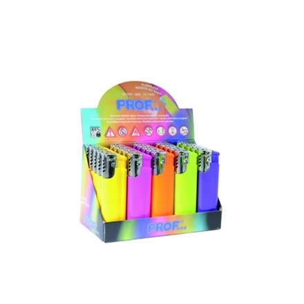 PROF - COLOURS WINDPROOF LIGHTER - 25 PACK