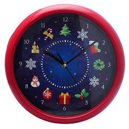 MUSICAL CHRISTMAS WALL CLOCK