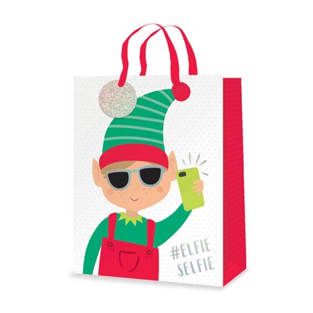 CHRISTMAS GIFT BAG - ELFIE SELFIE - LARGE