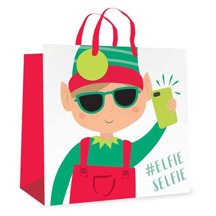 CHRISTMAS GIFT BAG - ELFIE SELFIE - JUMBO