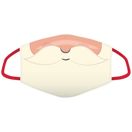 REUSABLE FACE MASK - SANTA BEARD LARGE