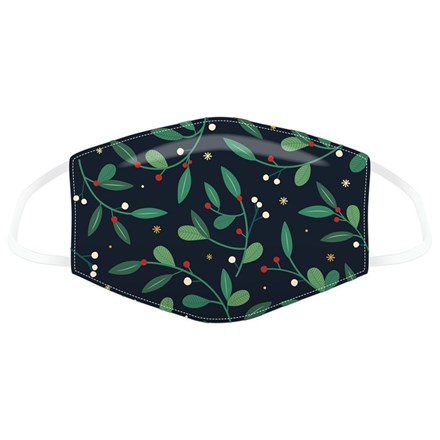REUSABLE FACE MASK - MISTLETOE LARGE