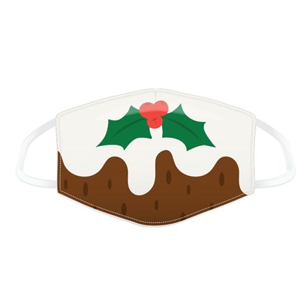 REUSABLE FACE MASK - CHRISTMAS PUDDING - LARGE