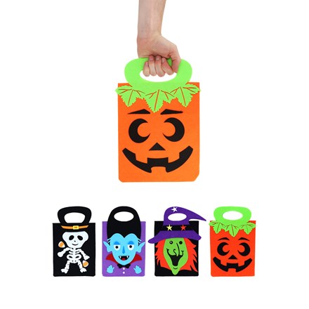 HALLOWEEN BAG FELT W/HANDLE