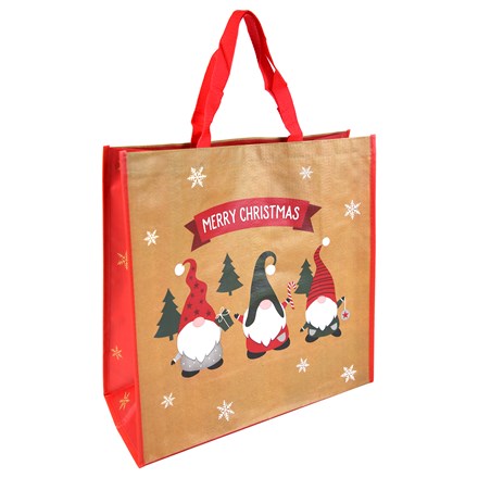 CHRISTMAS GONK WOVEN SHOPPING BAG - LARGE