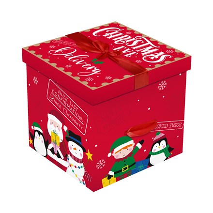 NORTH POLE - SQUARE XMAS EVE GIFT BOX 27.5 X 28CM