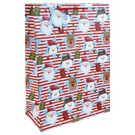 TCF SANTA STAR PAPER GIFT BAG - EXTRA LARGE