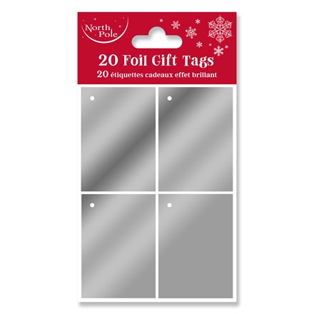 NORTH POLE - METALLIC GOLD FOILD GIFT TAGS - 20 PK