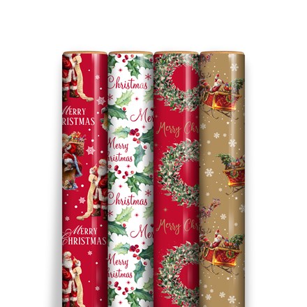 4M TRADITIONAL CHRISTMAS GIFT WRAP