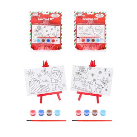 CHRISTMAS PAINT ART SET 15CM X 10CM