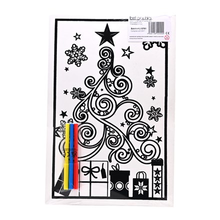 MEDIUM COLOURING BOARD - CHRISTMAS TREE