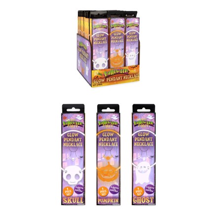 20CM HALLOWEEN GLOW NECKLACE - 8PC SET