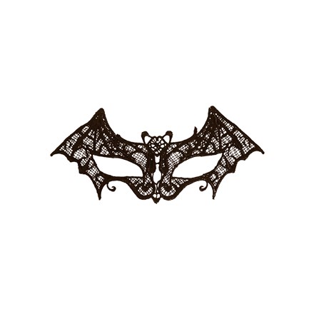 HALLOWEEN MASK EYE BLACK LACE BAT