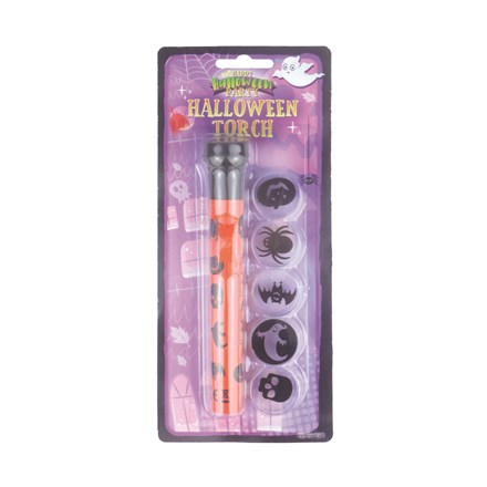 TORCH HALLOWEEN 15CM W/5 IMAGE COVE...
