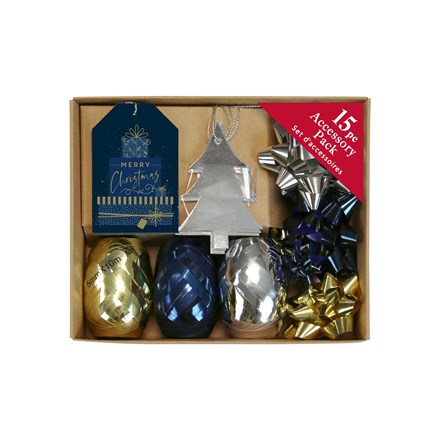 NAVY MET TAG & RIBBON ACCESSORIES PACK - 15 PIECE