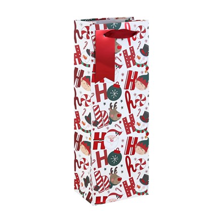HOHOHO WHITE KRAFT BOTTLE BAG