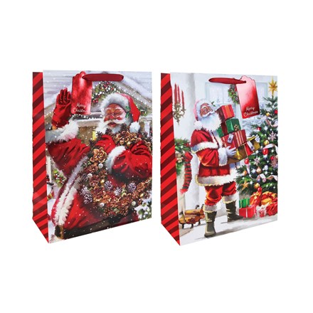 JOYFUL SANTA XL BAG - 2 ASSORTED