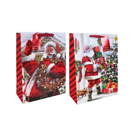 JOYFUL SANTA LARGE BAG 2 ASSORTED