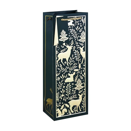 GOLD WOODLAND EMB BOTTLE BAG