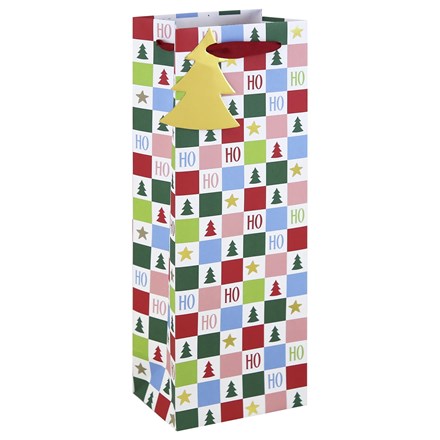 HOHOHO WHITE KRAFT BOTTLE BAG