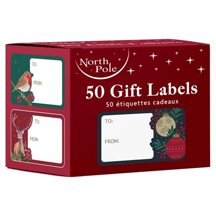 50 PACK TRADITIONAL GIFT LABEL STICKERS