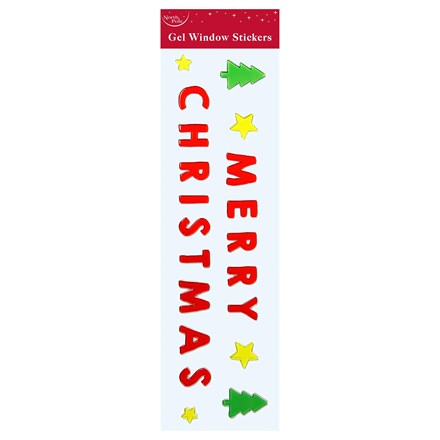 MERRY CHRISTMAS JUMBO GEL STICKERS