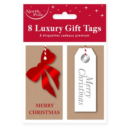 CHRISTMAS LUXURY GIFT TAG 8 PACK