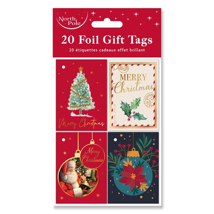 CHRISTMAS TRADITIONAL GIFT TAG 20 PACK