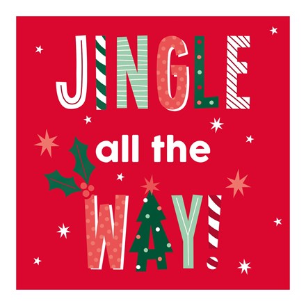 MERRY CHRISTMAS BRIGHT WHITE KRAFT CARDS 12 PACK