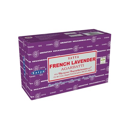 SATYA - FRENCH LAVENDER INCENSE STICKS 15GX12 PACK