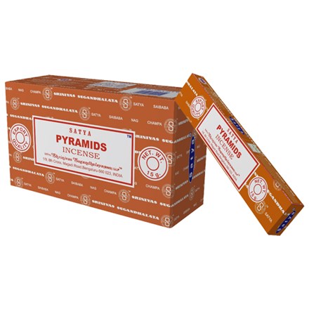 SATYA - PYRAMIDS INCENSE STICKS - 15G X 12 PACK