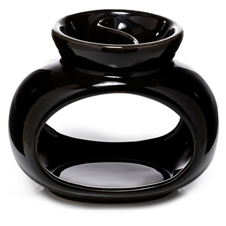 EDEN - OVAL DOUBLE DISH CERAMIC BURNER - BLACK