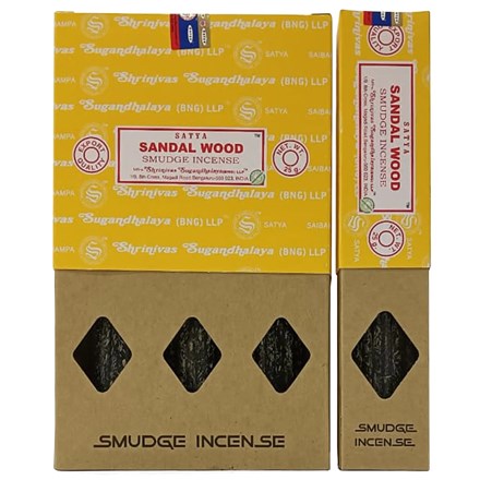 SATYA - SMUDGE SANDALWOOD 25G - 12 PACK