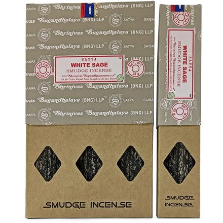 SATYA - SMUDGE WHITE SAGE 25G - 12 PACK