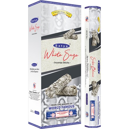 SATYA HEXA WHITE SAGE - 6 PACK