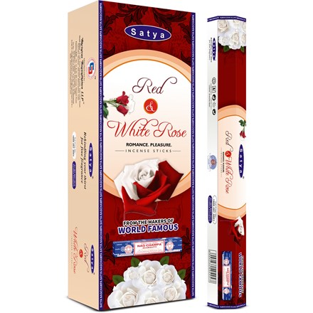 SATYA HEXA RED & WHITE ROSE - 6 PACK