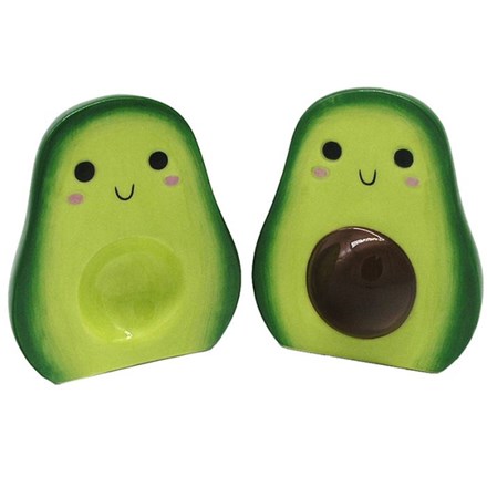 NOVELTY SALT AND PEPPER SET - AVOCADO
