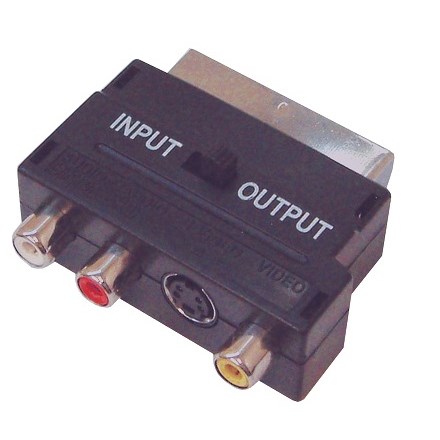 SCART ADAPTOR WITH SVHS SOCKET