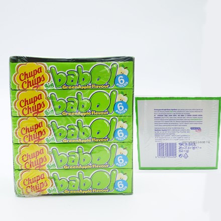 CHUPA CHUPS BABOL APPLE 27.6GM - 20 PACK EXP 04/25