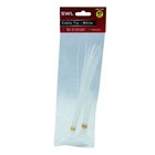 SWL - WHITE CABLE TIES 2 SIZES - 40 PACK