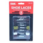 SWL - SHOE LACES ASSORTED LENGTHS - 8 PACK