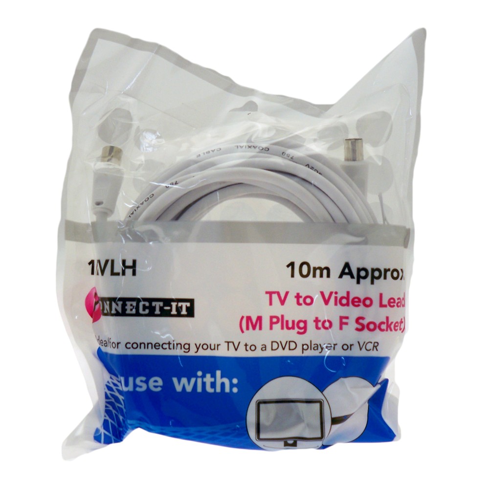10M TV LEAD PLUGSOCKET MALE TO FEMALE