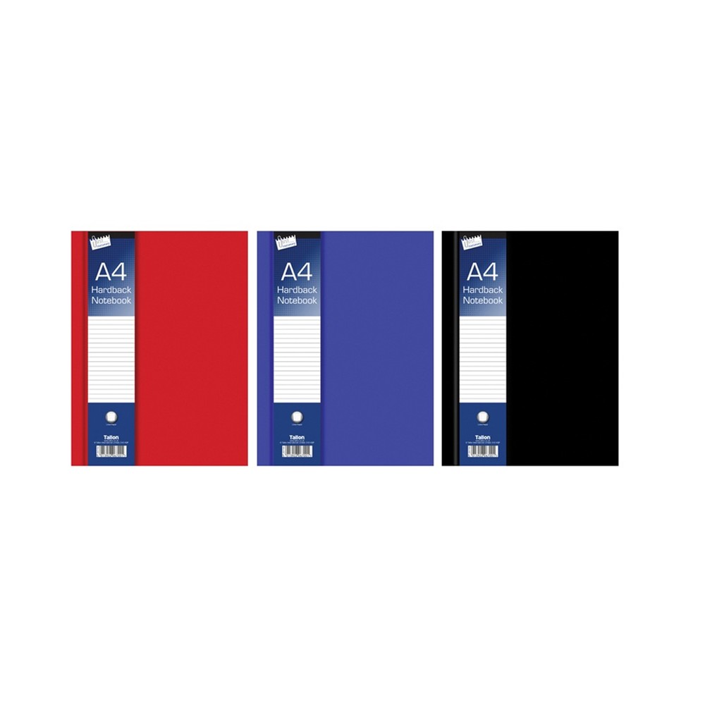 JUST STATIONERY - A4 RULED HARDBACK BOOK