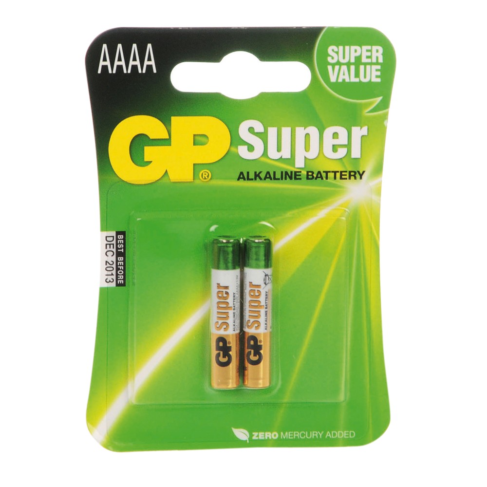 GP AAAA SUPER ALKALINE BATTERY 2 PACK