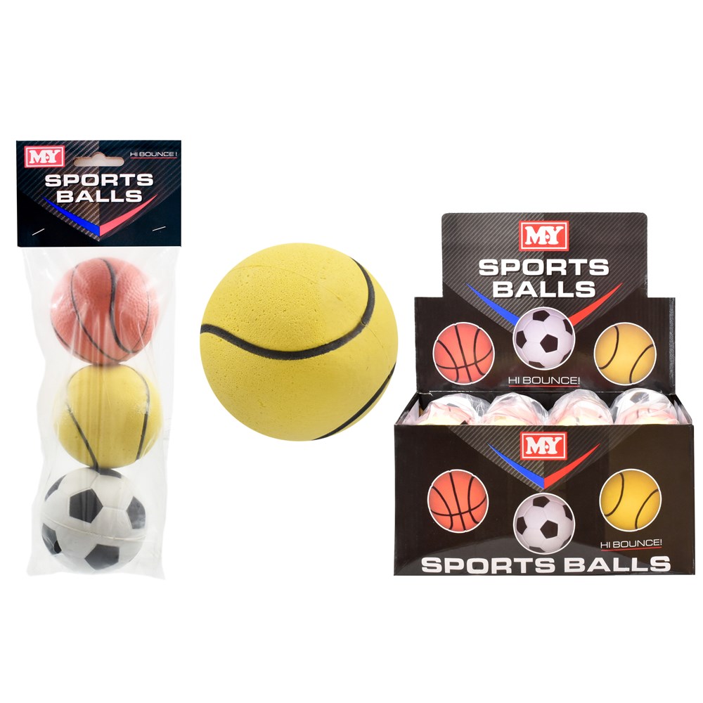 RUBBER SPONGE BALL 3 PACK