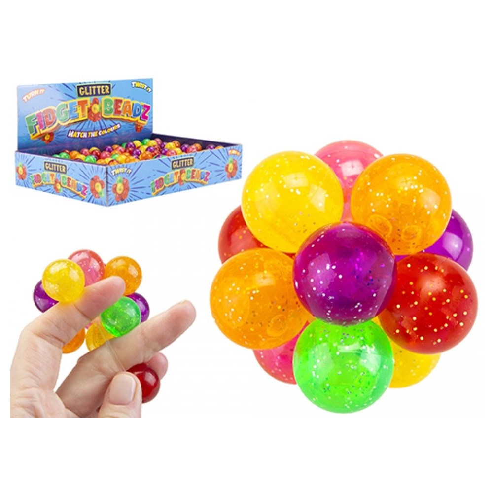 GLITTER FIDGET BEADZ BALL 5CM