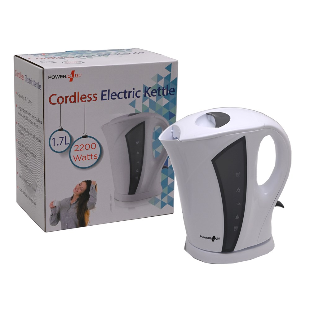 POWERPLUS CORDLESS KETTLE WHITE