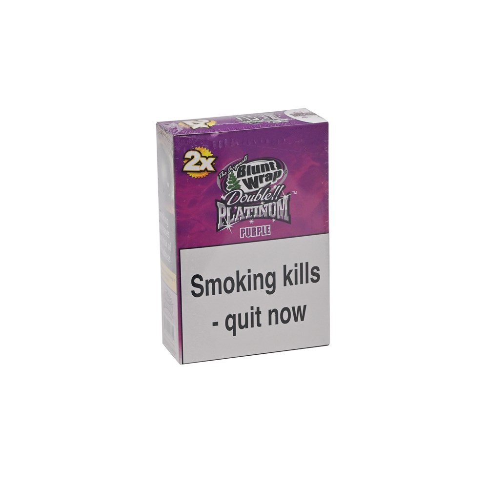 DOUBLE PLATINUM 2 X PURPLE BLUNT WRAPS - 25 PACK